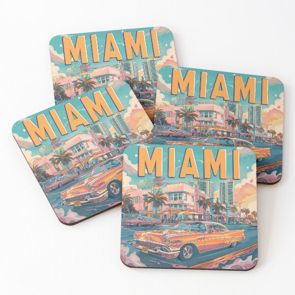 Item preview, Miami Travel Illustration designed and sold by nomiraclehere.