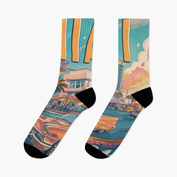 Item preview, Miami Travel Illustration designed and sold by nomiraclehere.