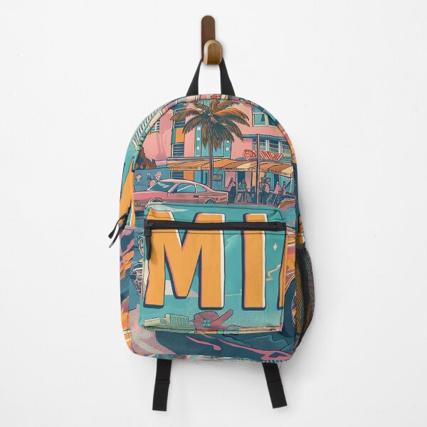 Item preview, Miami Travel Illustration designed and sold by nomiraclehere.