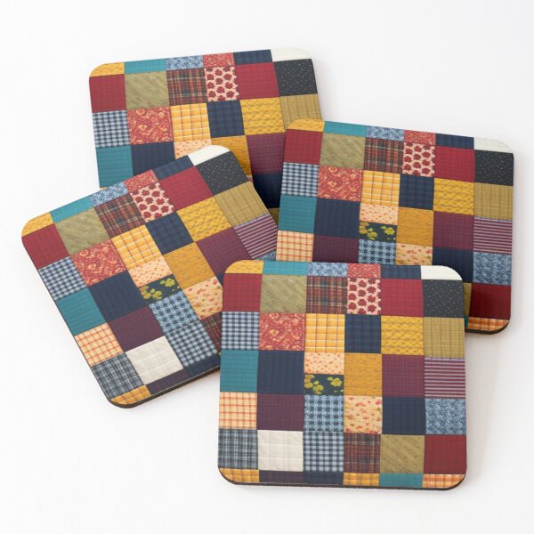 Item preview, Patchwork Quilt Grid Pattern designed and sold by LMStudioDesigns.