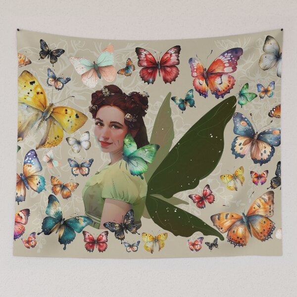 Item preview, Philippa among butterflies puzzle design  designed and sold by EmeraldeaArt.