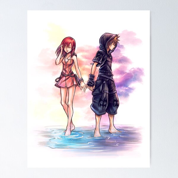 Vista previa del artículo con la obra «Kairi y Sora», diseñado y vendido por Lali-Holley.