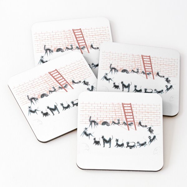 Item preview, 13 black cats under a ladder.  designed and sold by Henri Armagnat.