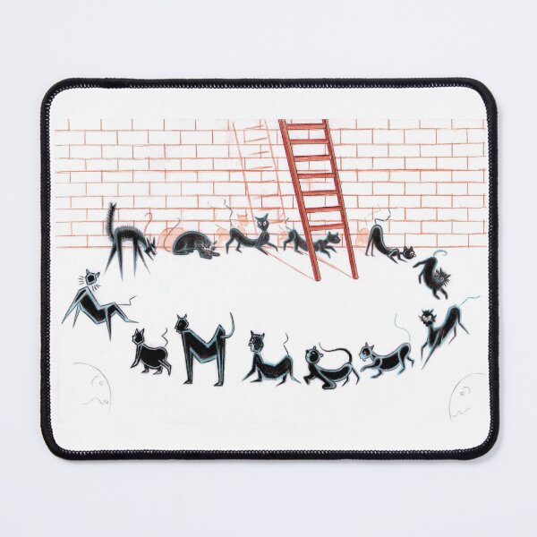 Item preview, 13 black cats under a ladder.  designed and sold by Henri Armagnat.