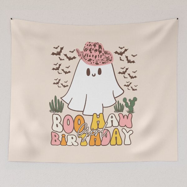 Item preview, Boo Haw Birthday Halloween Western Girl Retro Ghost designed and sold by SunfullyYours.
