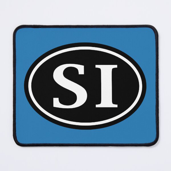 Item preview, SI Initials Monogram Oval White Letters designed and sold by Jeallan Designs.