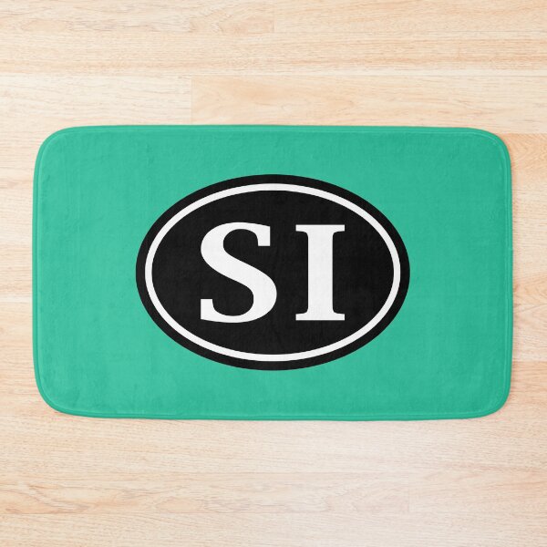 Item preview, SI Initials Monogram Oval White Letters designed and sold by Jeallan Designs.