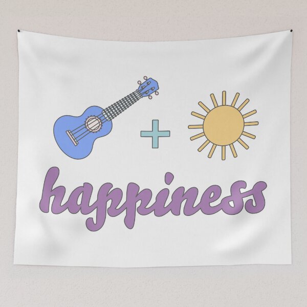 Item preview, Colorful musical pattern, ukulele instrument, sun, happiness/1 designed and sold by My-fake-places.