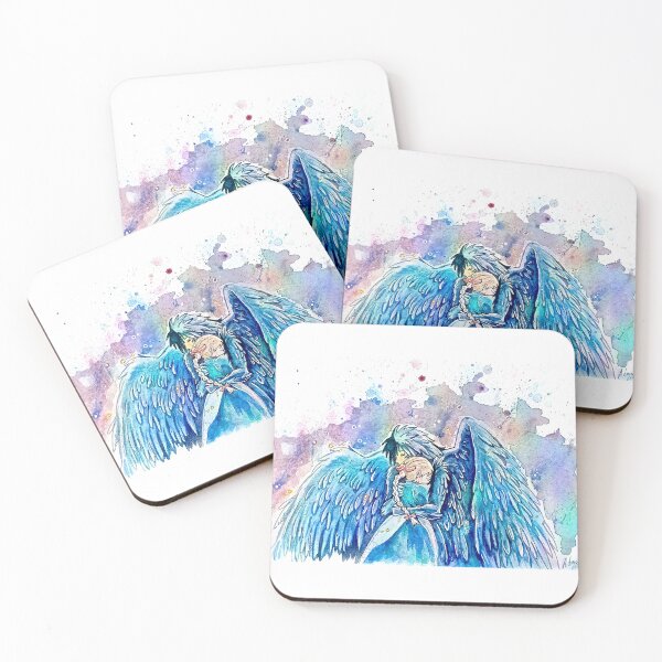 Item preview, Howl's Moving Castle watercolor, Howl and Sophie designed and sold by Inkhov Art.