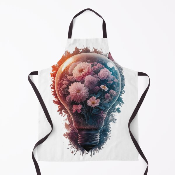 Artikelvorschau, Floral Electricity - Aquarell mit Blumen und einem Schmetterling in einer Glühbirne entworfen und verkauft von BajoTShop.