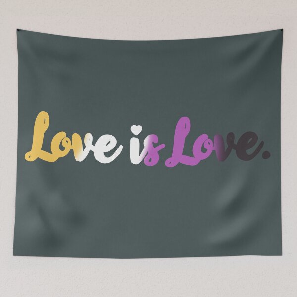 Item preview, Love is Love Pride with Nonbinary Flag Colors designed and sold by · GAMING SOUL ·.