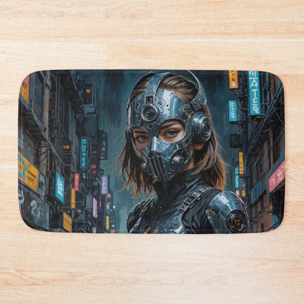 Item preview, Cyber Mask Girl, 80s SciFi, Science Fiction Art designed and sold by Burn-Ego.