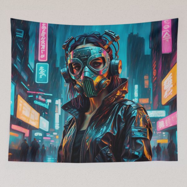 Item preview, Cyber Girl, 80s Art, Science Fiction, Cyberpunk designed and sold by Burn-Ego.