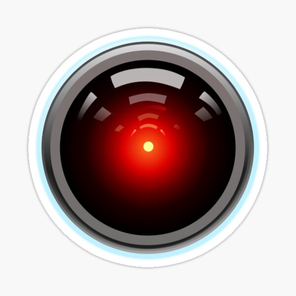 Artificial Intelligence. HAL 9000. AI. Computer Eye. Sticker
