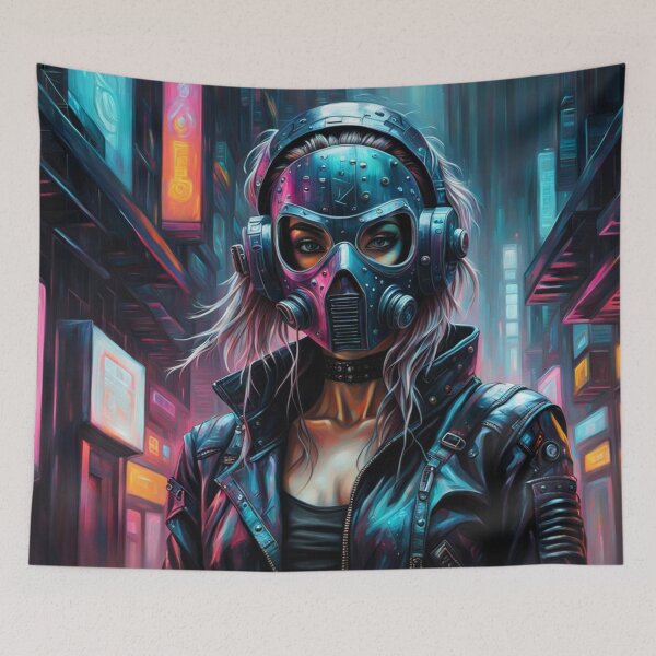 Item preview, Masked Cyber Girl, Science Fiction, Cyberpunk, Dystopian designed and sold by Burn-Ego.