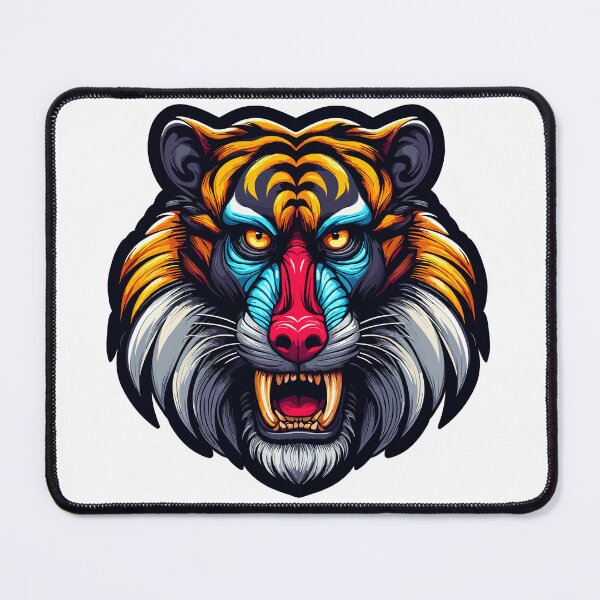 Item preview, Tiger Mandrill Face Fusion designed and sold by Xsquilax.