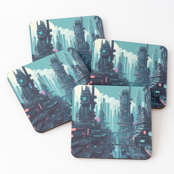 Item preview, Future City, Pixel Art, Vaporwave, Cyberpunk Art designed and sold by Burn-Ego.