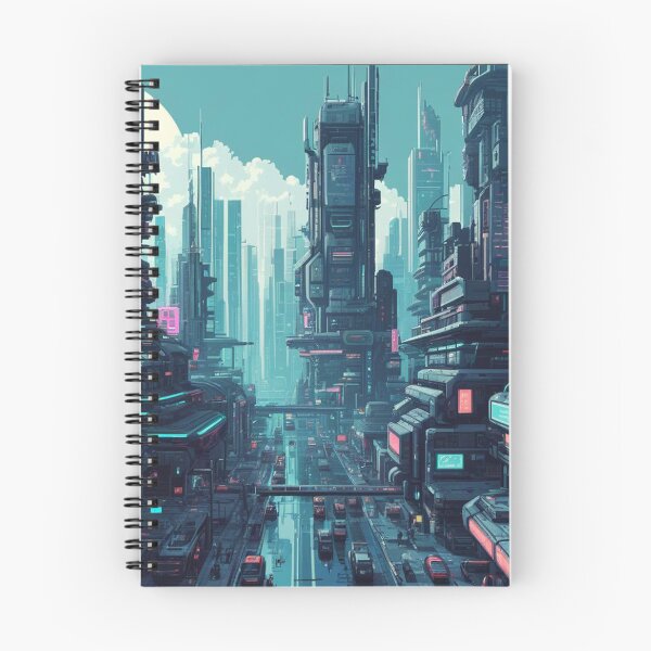 Item preview, Future City, Pixel Art, Vaporwave, Cyberpunk Art designed and sold by Burn-Ego.