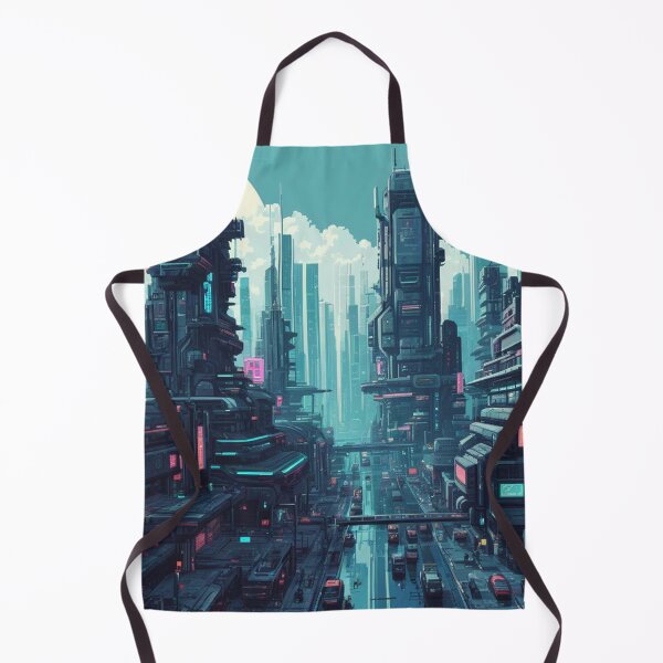 Item preview, Future City, Pixel Art, Vaporwave, Cyberpunk Art designed and sold by Burn-Ego.
