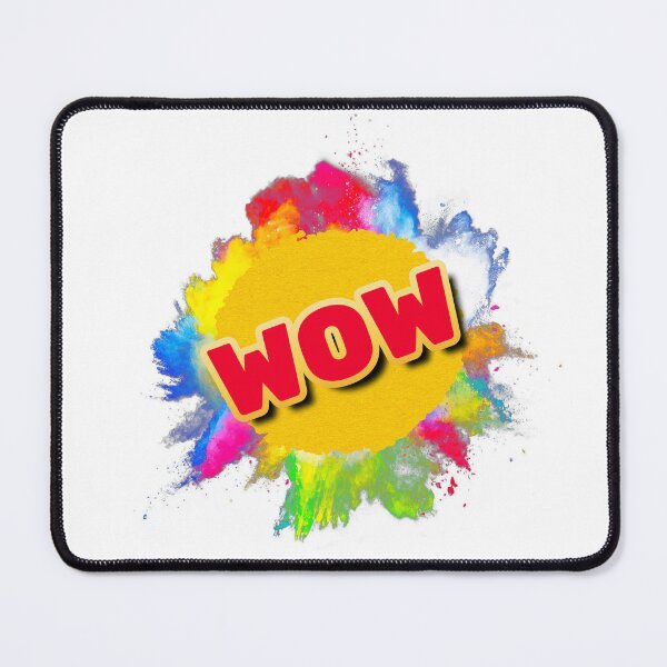 Item preview, Red WOW text colorful designed and sold by Bojana92.