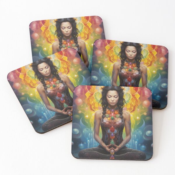 Item preview, Yoga pose and Chakra Rainbow  designed and sold by pinkal.
