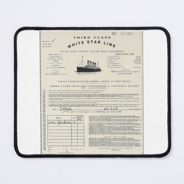 Item preview, Titanic (1997) - SVEN'S Third Class Ticket designed and sold by Never Let Go Vintage™.