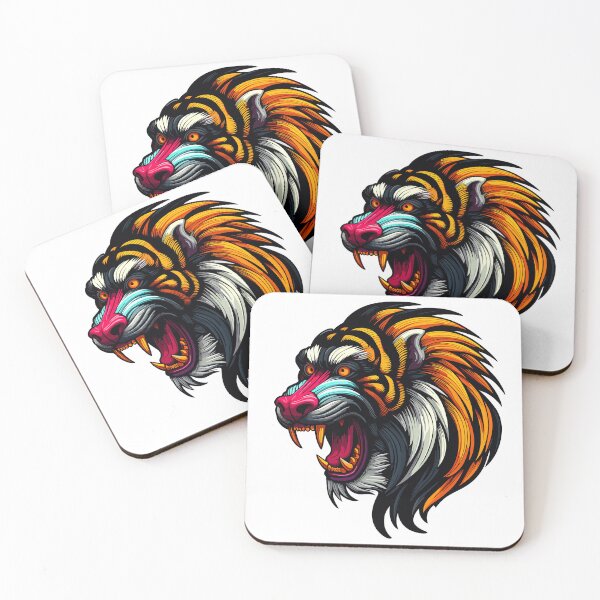 Item preview, Tiger Mandrill Head Fusion designed and sold by Xsquilax.