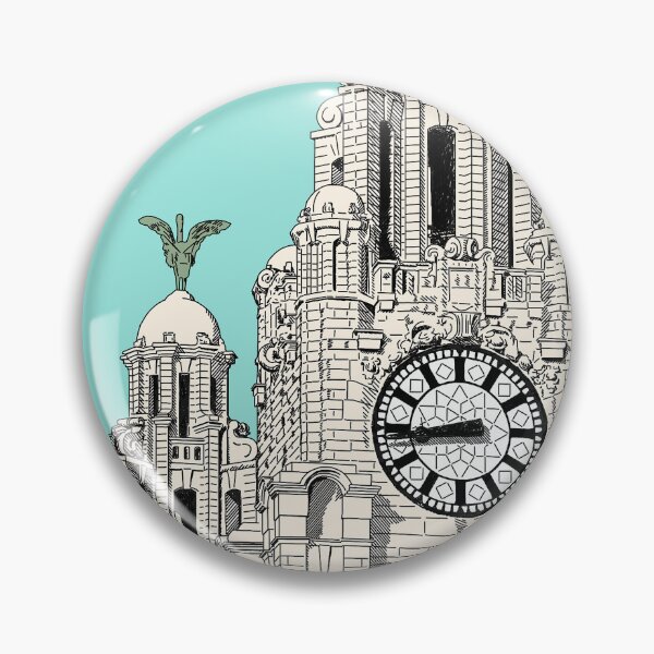 Item preview, Liverpool Liver Building Travel Print designed and sold by Ginzalluna.