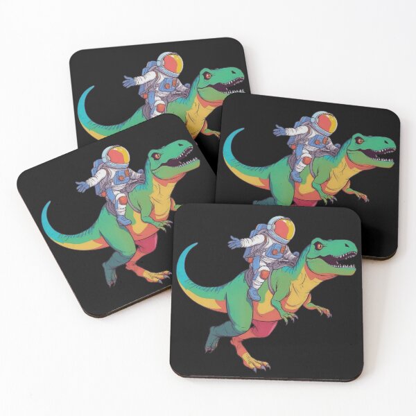 Item preview, Astronaut Riding a Colorful Dinosaur | Fun Sci-Fi Art designed and sold by TurtleDojo.