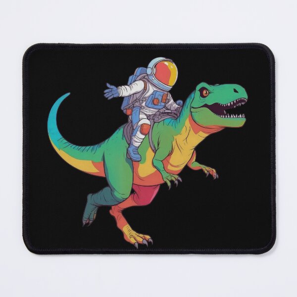 Item preview, Astronaut Riding a Colorful Dinosaur | Fun Sci-Fi Art designed and sold by TurtleDojo.