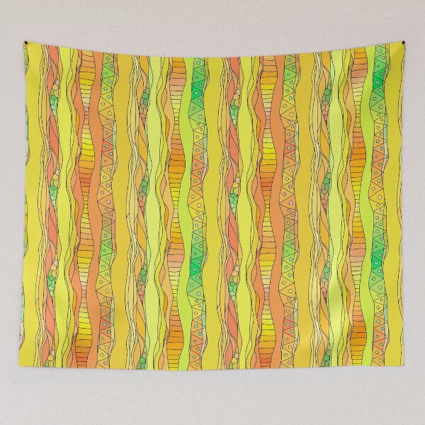 Aperçu de l'œuvre Salutation au soleil - motif gitan hippie moderne avec des motifs africains créée et vendue par Veronika Bychkova.