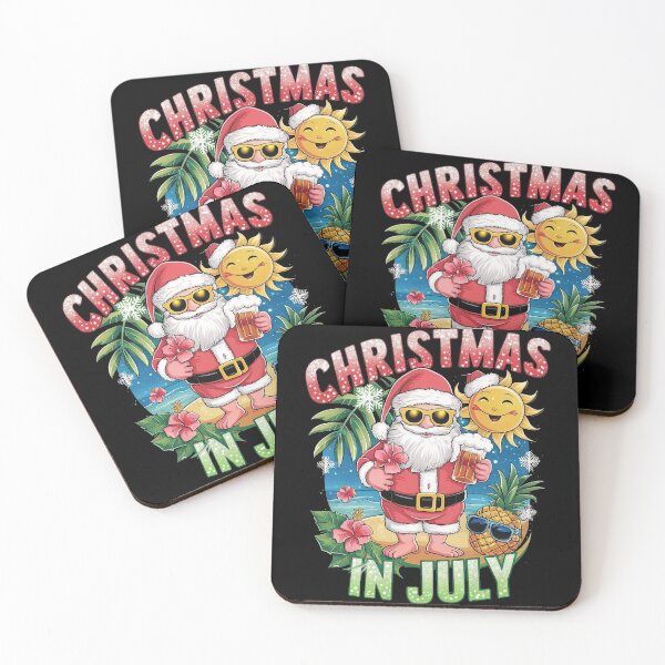 Item preview, "Santa's Beach Bash: Christmas in July" -Funny Xmas Santa designed and sold by stickercuffs.