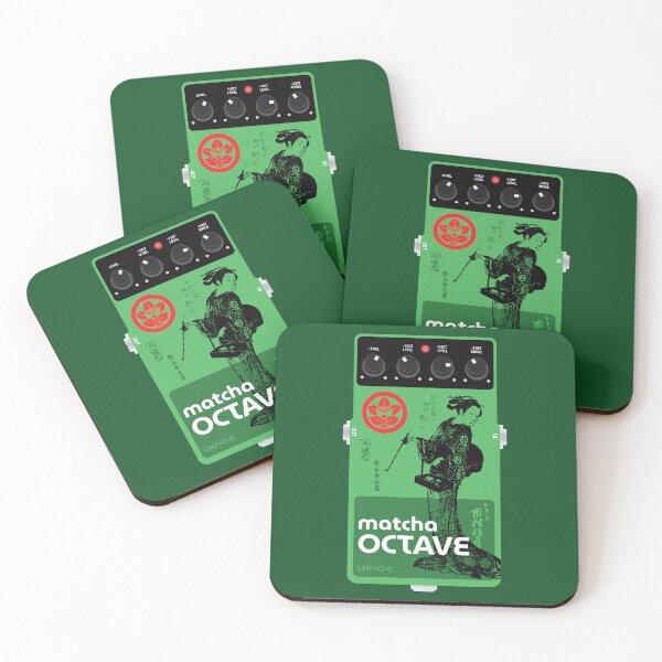 Item preview, Ukiyo-e Japanese Woodblock Inspired Matcha Octave Guitar Pedal designed and sold by globbs.