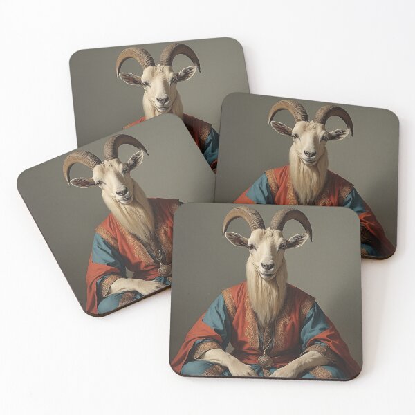 Item preview, A goat draped in ornate medieval Muslim attire designed and sold by ModernTwisted.