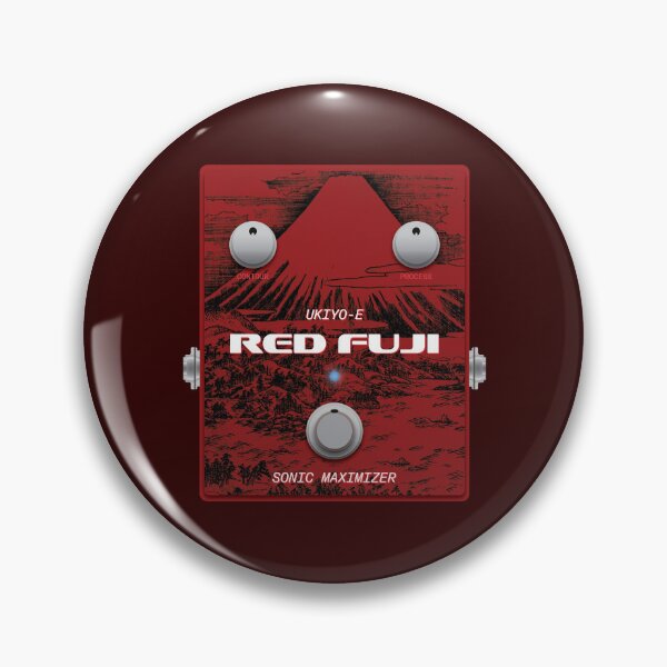 Item preview, Ukiyo-e Japanese Woodblock Inspired Red Fuji Sonic Maximizer Guitar Pedal designed and sold by globbs.