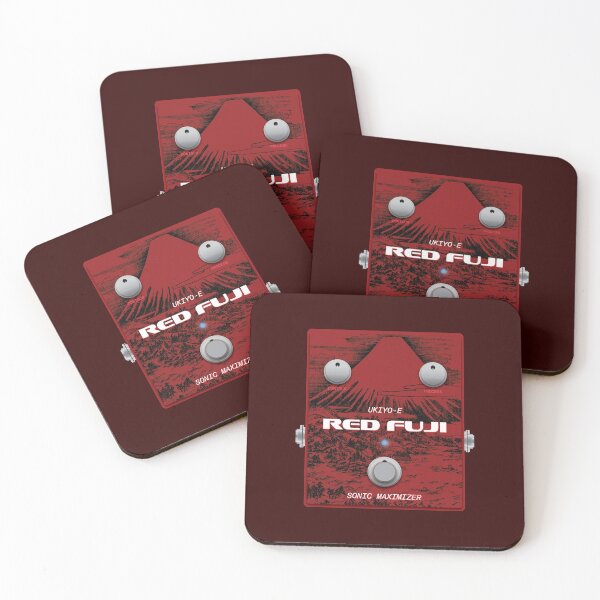 Item preview, Ukiyo-e Japanese Woodblock Inspired Red Fuji Sonic Maximizer Guitar Pedal designed and sold by globbs.