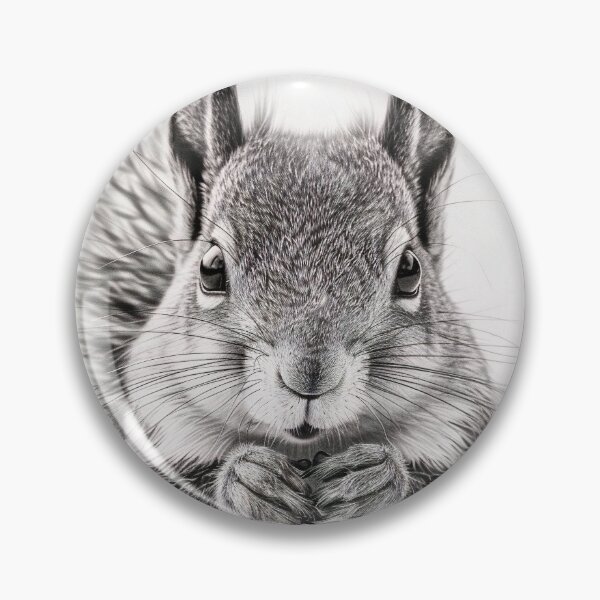 Item preview, Black and white Squirrel pencil drawing designed and sold by Pencil-Art.