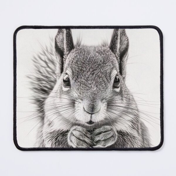 Item preview, Black and white Squirrel pencil drawing designed and sold by Pencil-Art.