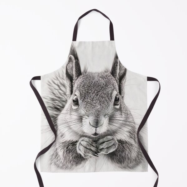 Item preview, Black and white Squirrel pencil drawing designed and sold by Pencil-Art.