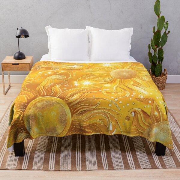 Item preview, Golden Sunburst Delight Pattern designed and sold by AI-Only Creations.