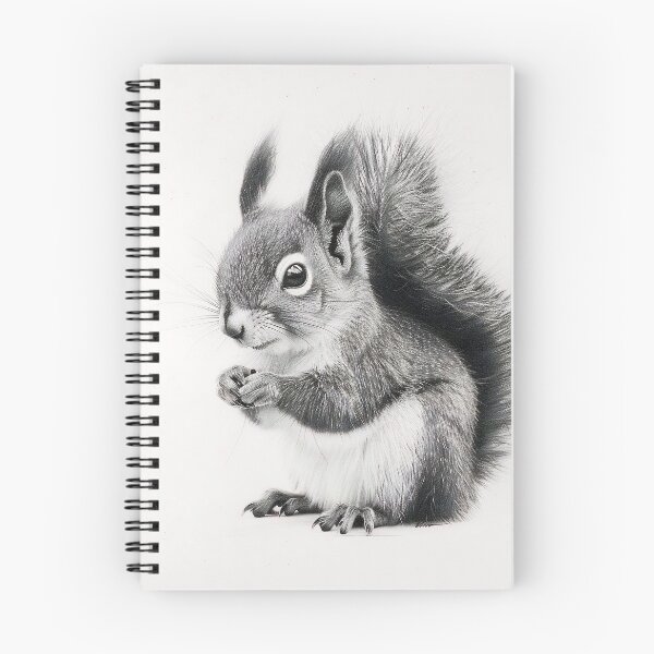 Item preview, Black and white Squirrel pencil drawing designed and sold by Pencil-Art.