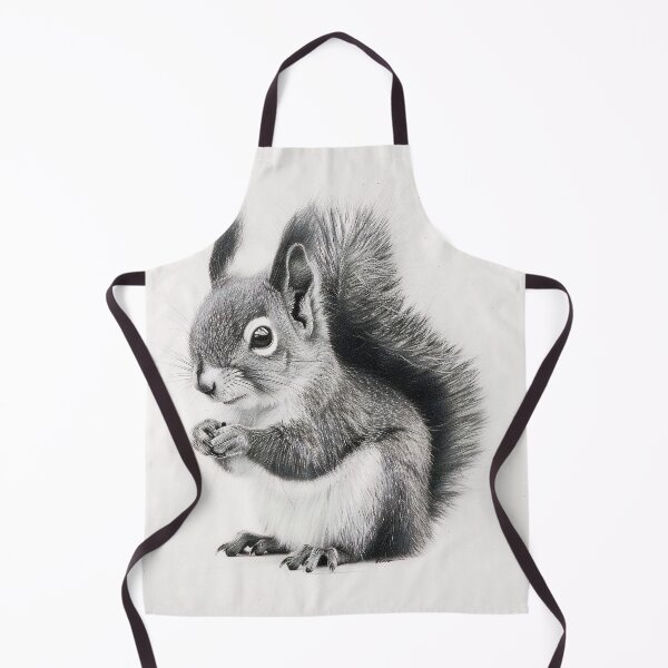 Item preview, Black and white Squirrel pencil drawing designed and sold by Pencil-Art.