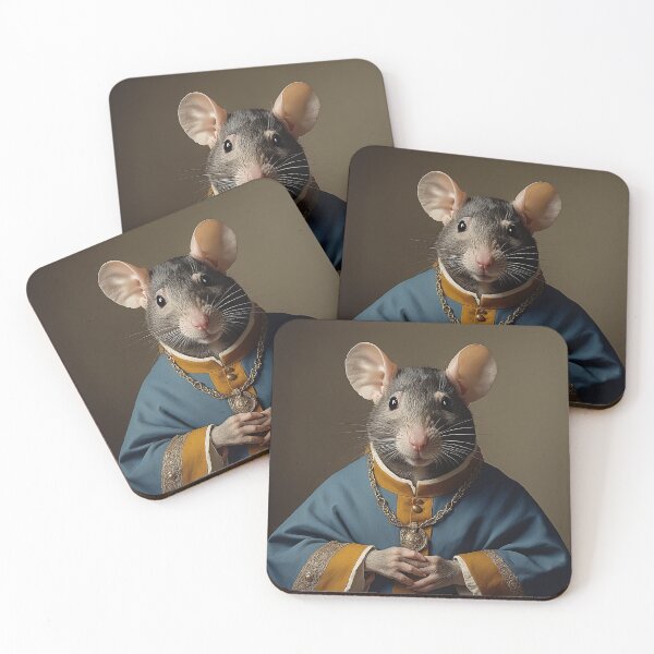 Item preview, A rat in intricate medieval priest attire designed and sold by ModernTwisted.