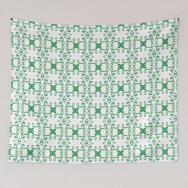Item preview, Green Floral Scroll Pattern designed and sold by Littlexhedfang.