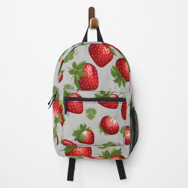 Item preview, Berry Bliss: Lifelike Red Strawberries with Green Leaves on Soft Gray designed and sold by FreedomToDesign.