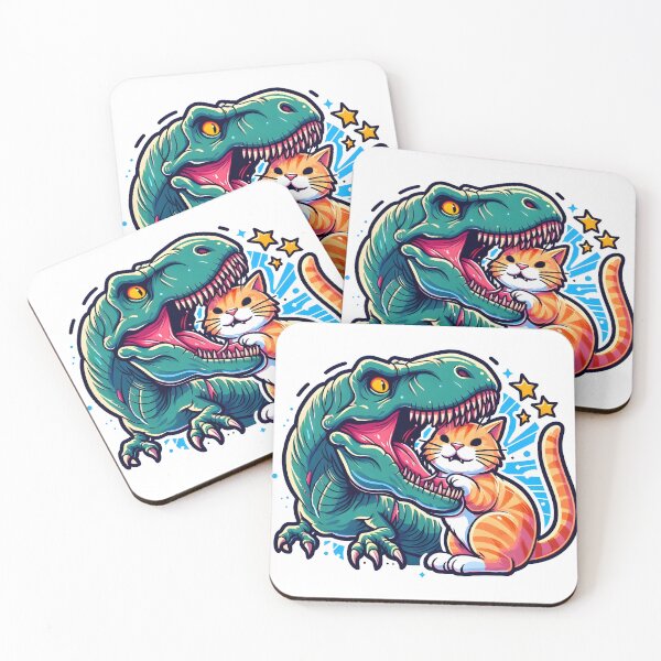 Item preview, t rex vs cat designed and sold by aliraweb.