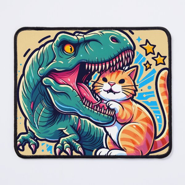 Item preview, t rex vs cat designed and sold by aliraweb.