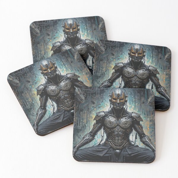 Item preview, Technomancer Meditation, Cyborg, Science Fiction Art designed and sold by Burn-Ego.