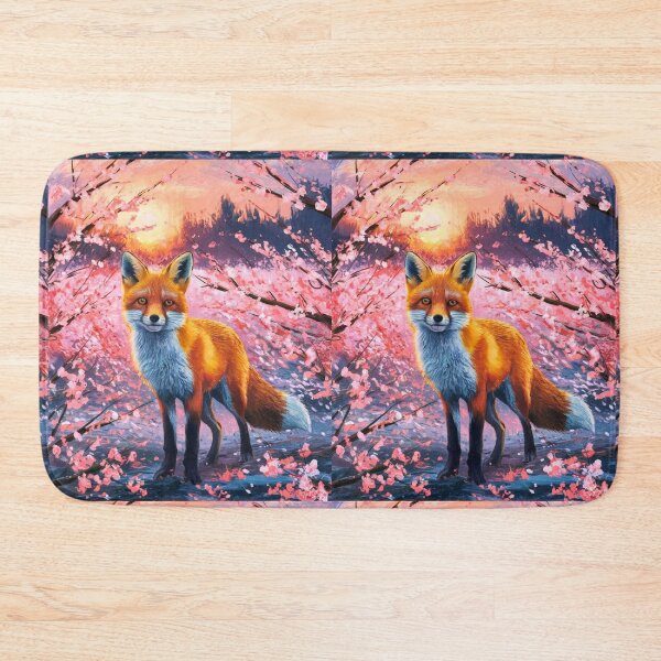 Artikelvorschau, Fuchs-Portrait. Kirschblüte, Blumenfuchs, Vintage-Fuchs, Fuchs-Malerei, Vincent van Gogh-Stil entworfen und verkauft von FoxVibes.