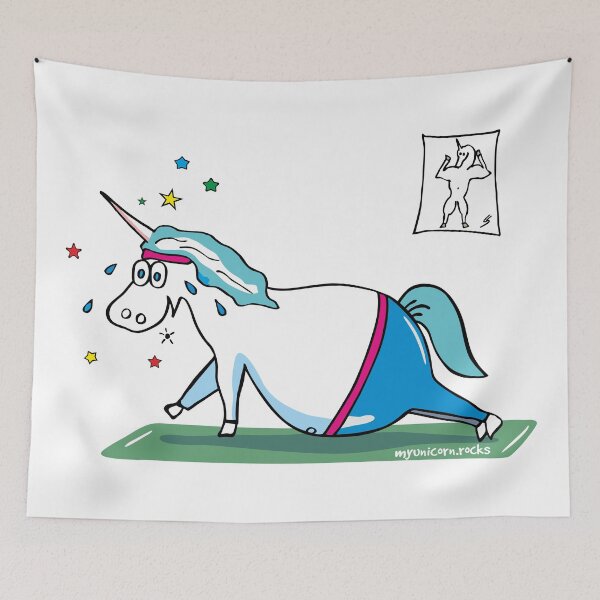 Item preview, "Fluffy" fat unicorn designed and sold by claudiasartwork.